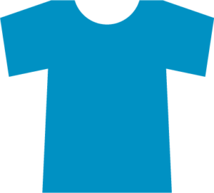 Icon representing Art-Reach merchandise, consisting of a blue t-shirt.