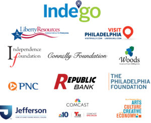 Indego Independence Foundation Connelly Foundation Woods Services PNC Republic Bank The Philadelphia Foundation Jefferson Comcast Liberty Resources Visit Philly The Philadelphia Offices of Arts, Culture, and the Creative Economy