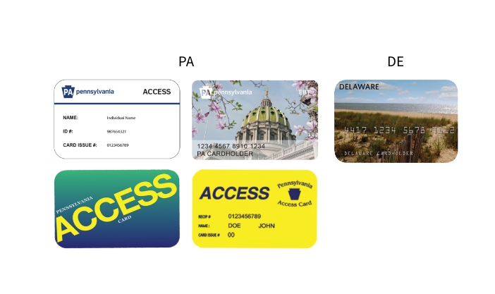 State Access cards from Pennsylvania and Delaware