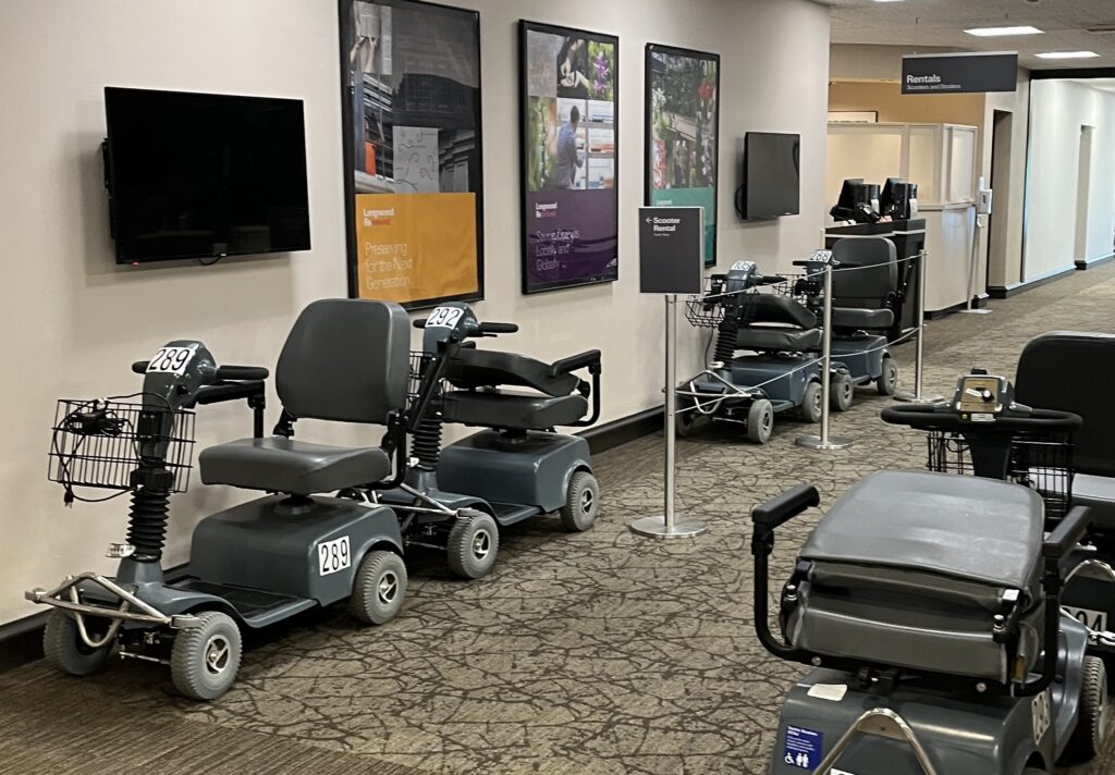 Motorized Scooters in hallway